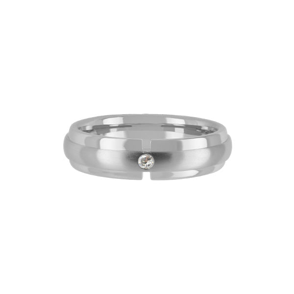 Titanring med diamant mat/poleret – 4.092.32 – billede 3