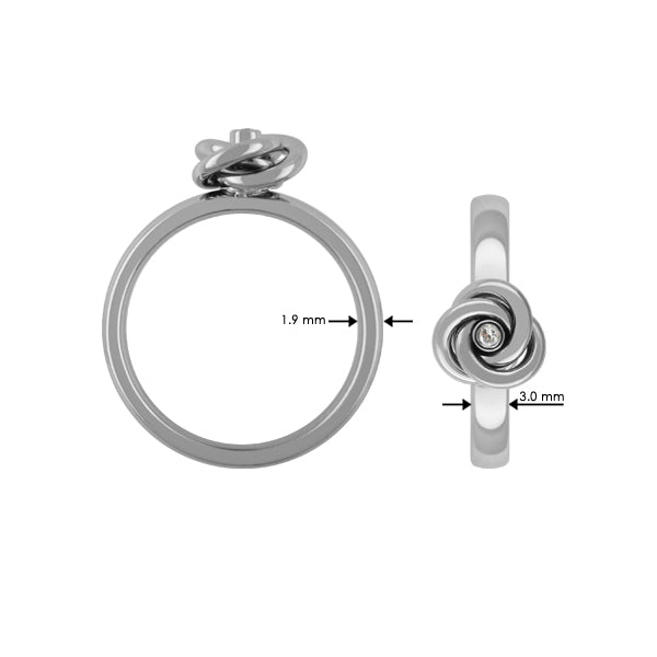 Titanring med diamant – poleret