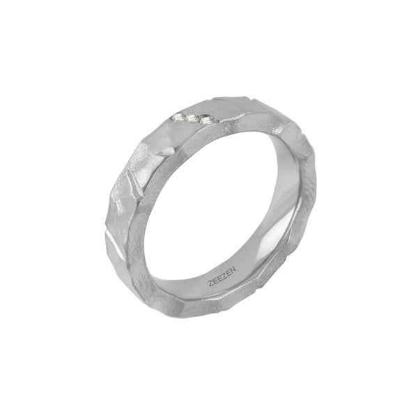 Titanring med diamanter