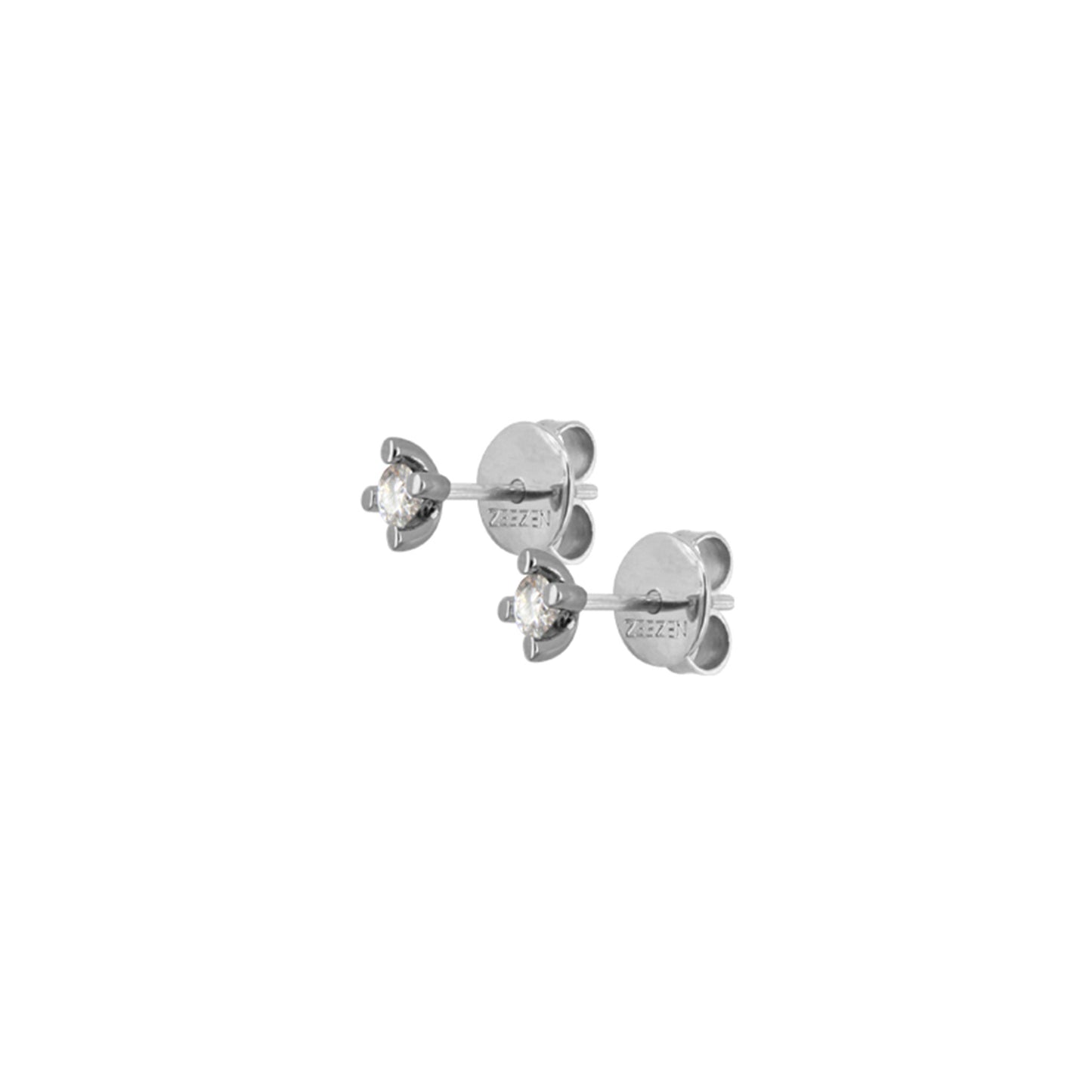 Earstick w/ 2x3.5mm White Zirconia Polished