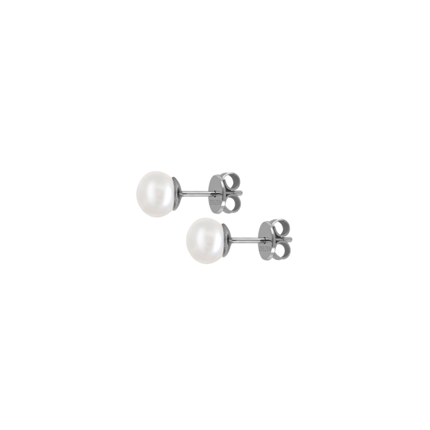 Earstick w/ Freshwater Pearls White Button 7.5-8mm