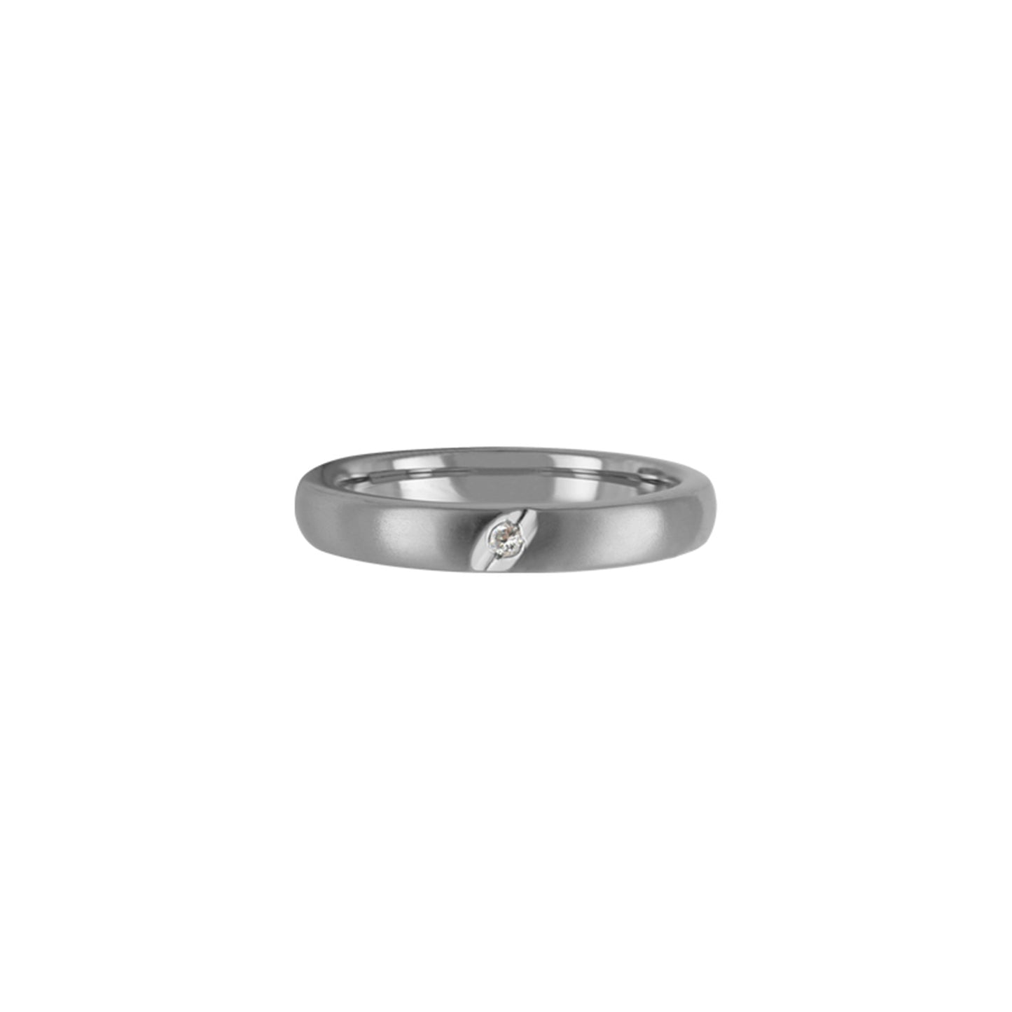 Titan Ring w/ diamond (1x0.015ct.white) Matte/Polished