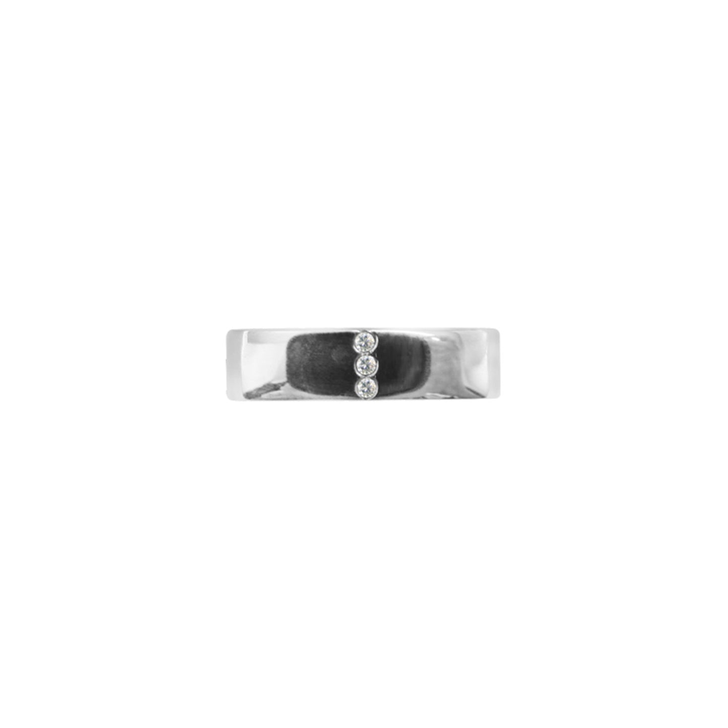 Titan Ring w/ diamonds (3x0.01ct.twp White) Polished