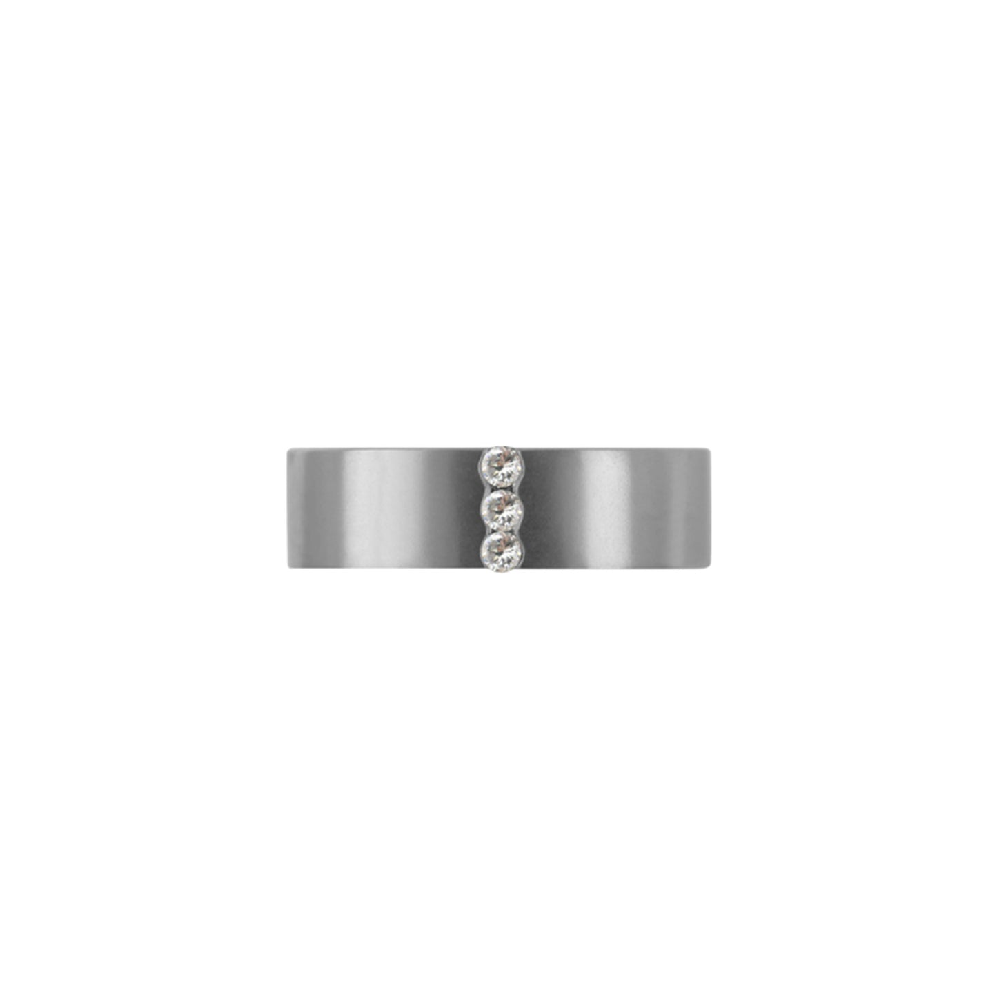 Titan Ring w/ diamonds (3x0.03ct.twp White) Matte