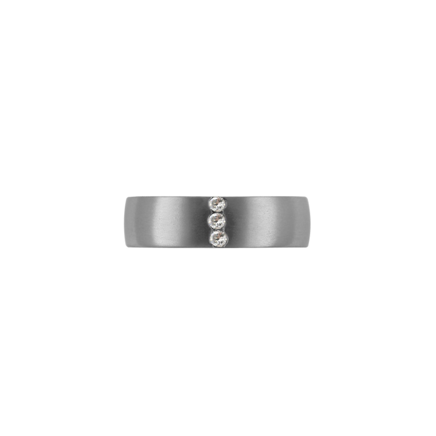 Titan Ring w/ diamonds (3x0.03ct.white) Matte