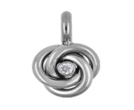 Vedhæng med diamant 0,10 ct. – poleret