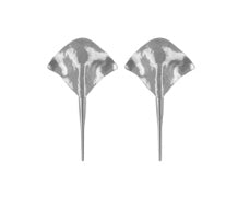Titanium ørestikker Stingray – fladhamrede/polerede