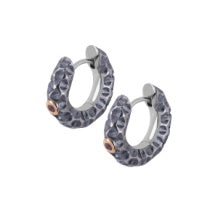 Titanium Click Creole med 9 kt. rosaguld og pink turmalin – Lava