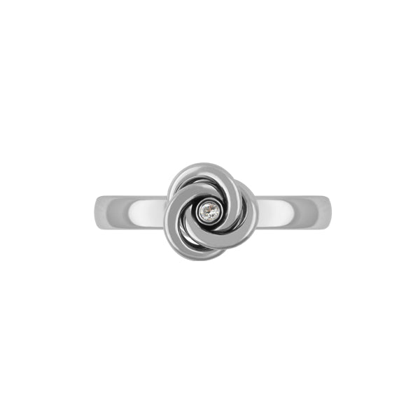 Titanring med diamant – poleret