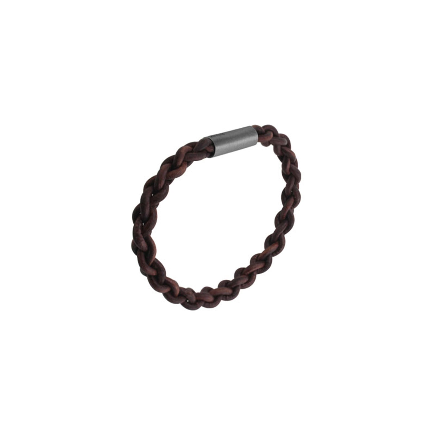 Bracelet (2mm) Mat Brown 6mm w/ Magnetic Lock Iced