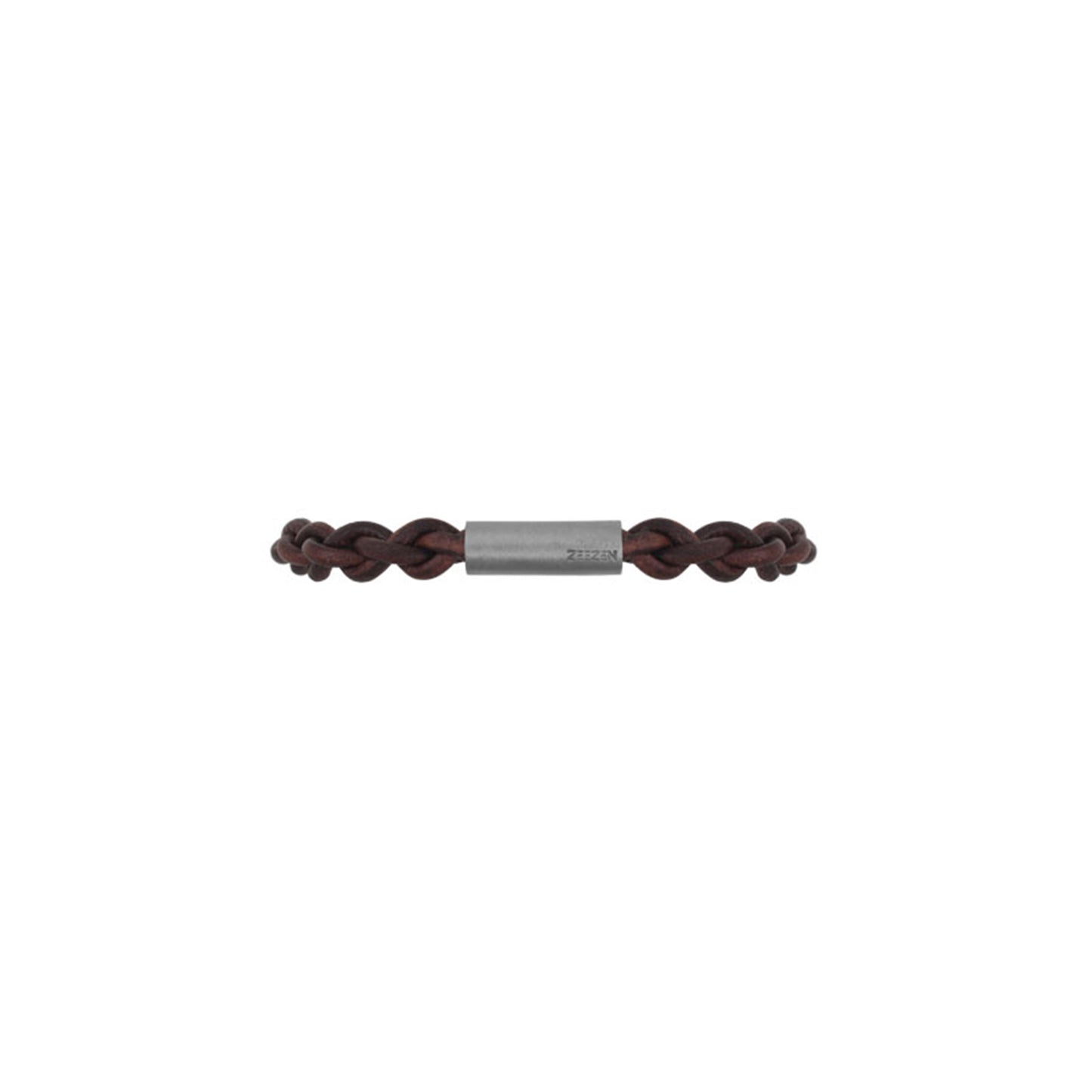Bracelet (2mm) Mat Brown 6mm w/ Magnetic Lock Iced