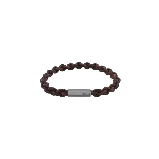 Bracelet (2mm) Mat Brown 6mm w/ Magnetic Lock Iced