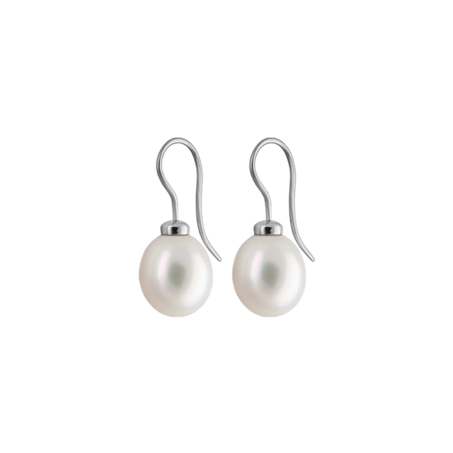 Earhook w/ Freshwater Pearl White Rice 7.5-8mm