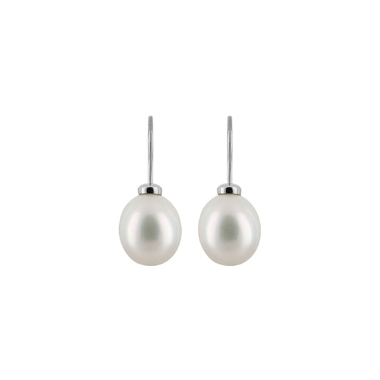 Earhook w/ Freshwater Pearl White Rice 7.5-8mm