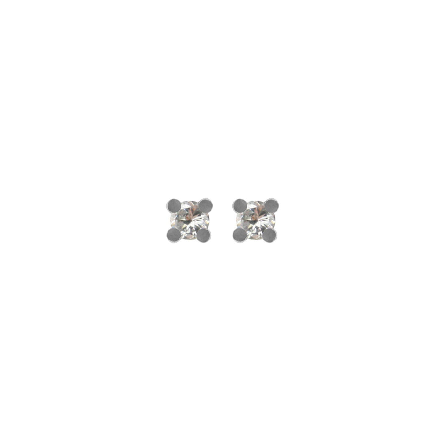 Earstick w/ 2x3.5mm White Zirconia Polished