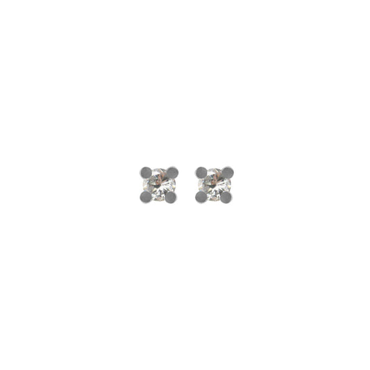 Earstick w/ 2x3.5mm White Zirconia Polished