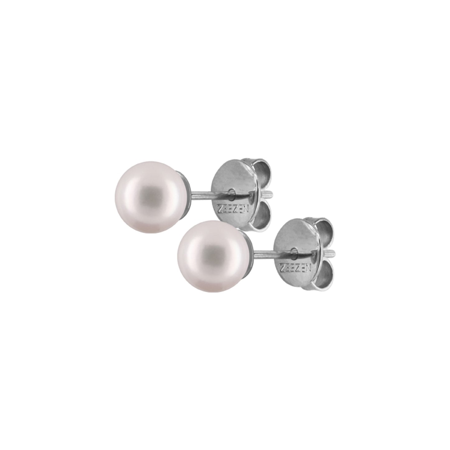 Earstick w/ Freshwater Pearl White Round 7-7.5mm
