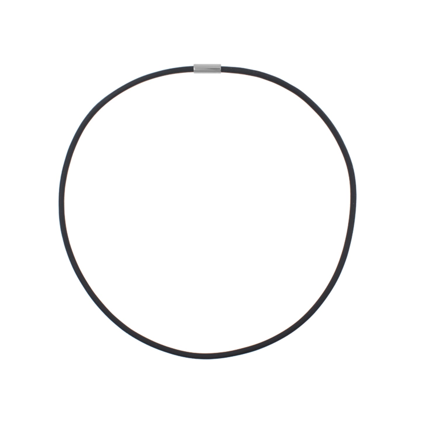 Necklace Mat Black 3mm w/ Magnetic Lock Polished