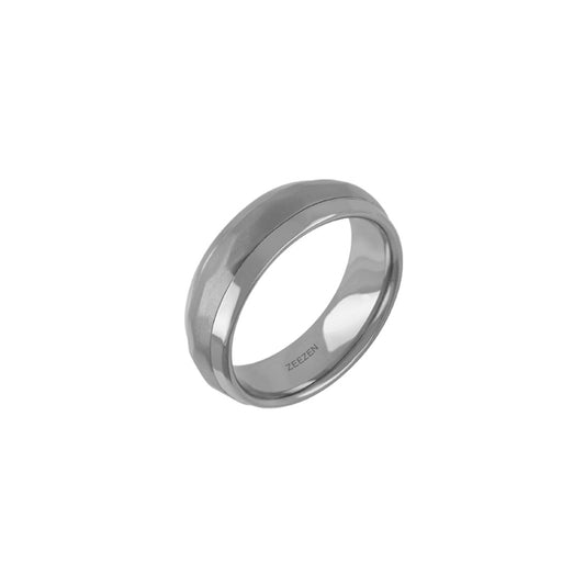 Titan Ring Large Hammered Sandblast/Polished