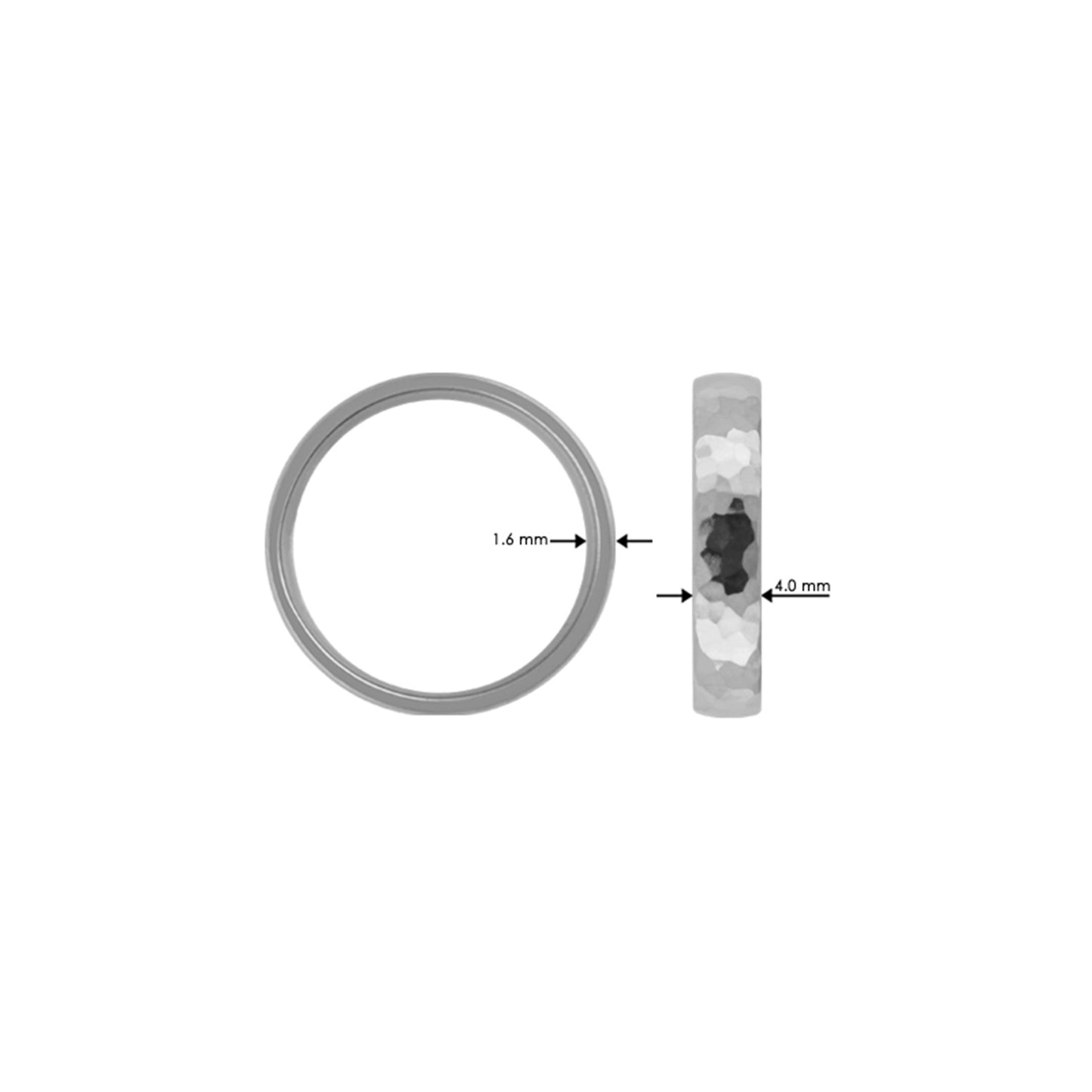 Titan Ring Natural Hammered