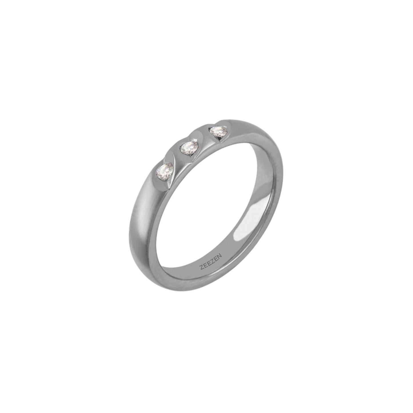 Titan Ring w/ Diamonds (3x0.03ct. White) Matte/Polished