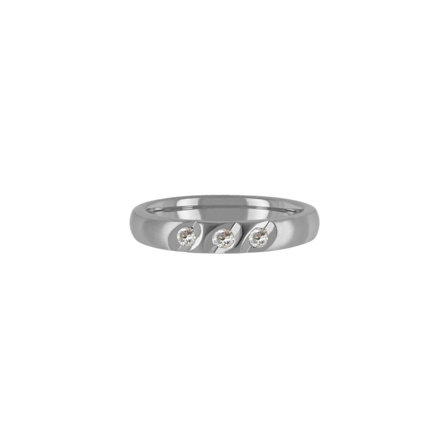 Titan Ring w/ Diamonds (3x0.03ct. White) Matte/Polished