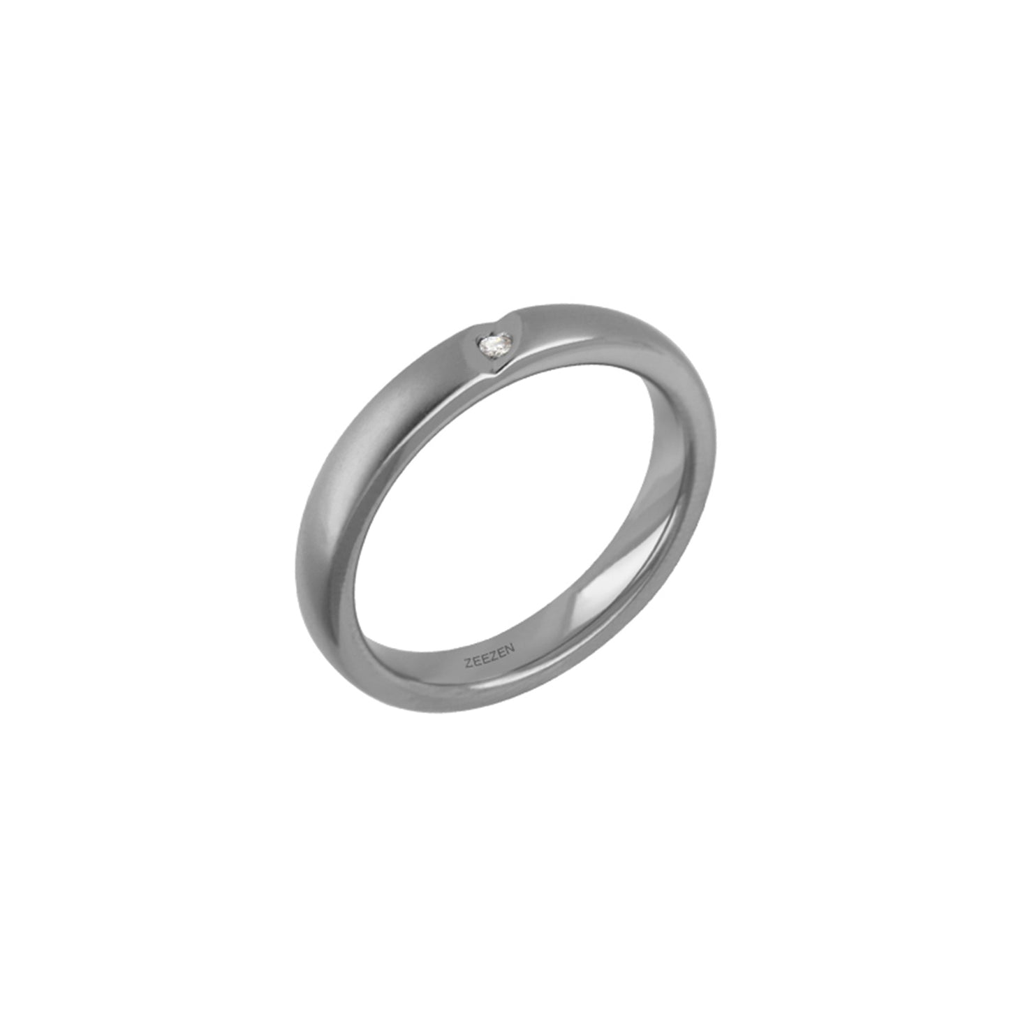 Titan Ring w/ diamond (1x0.015ct.white) Matte/Polished