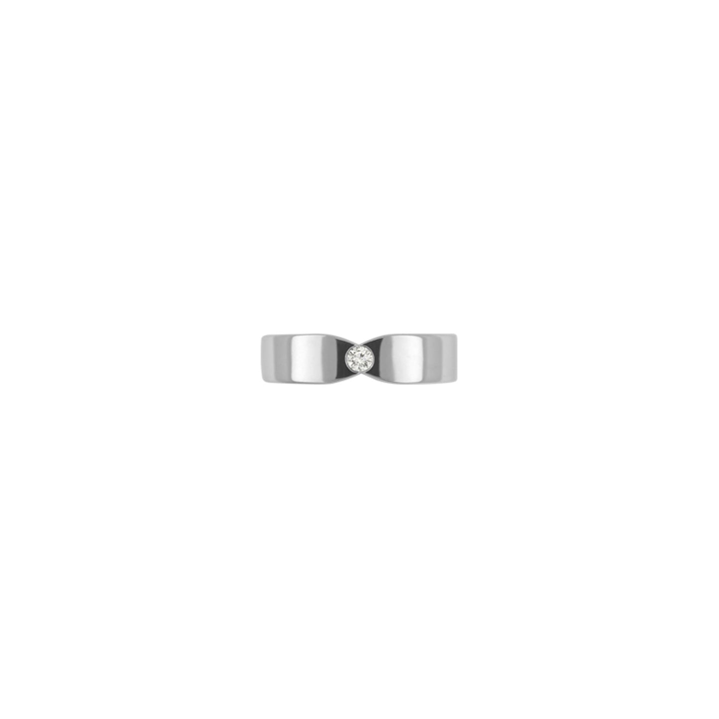 Titan Ring w/ diamond (1x0.06ct.twp White) Shine Polished