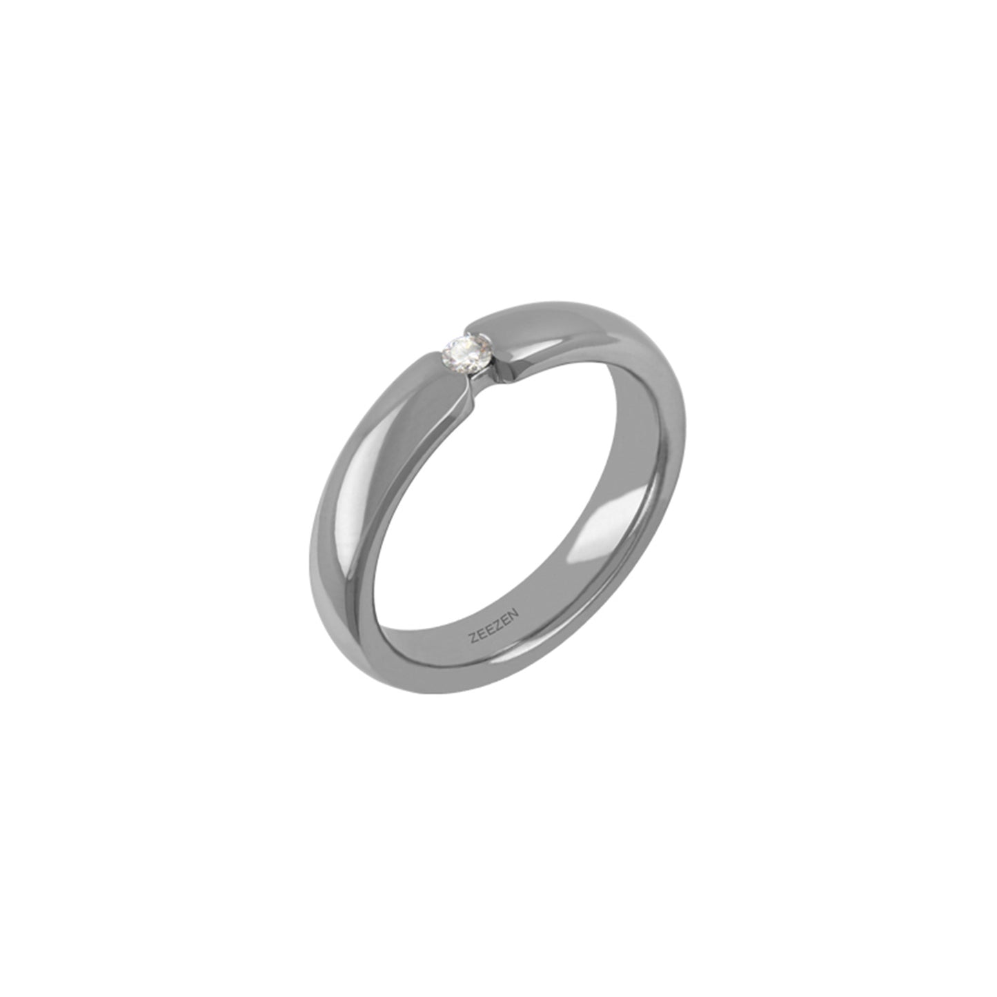Titan Ring w/ diamond (1x0.06ct.twp white) Polished