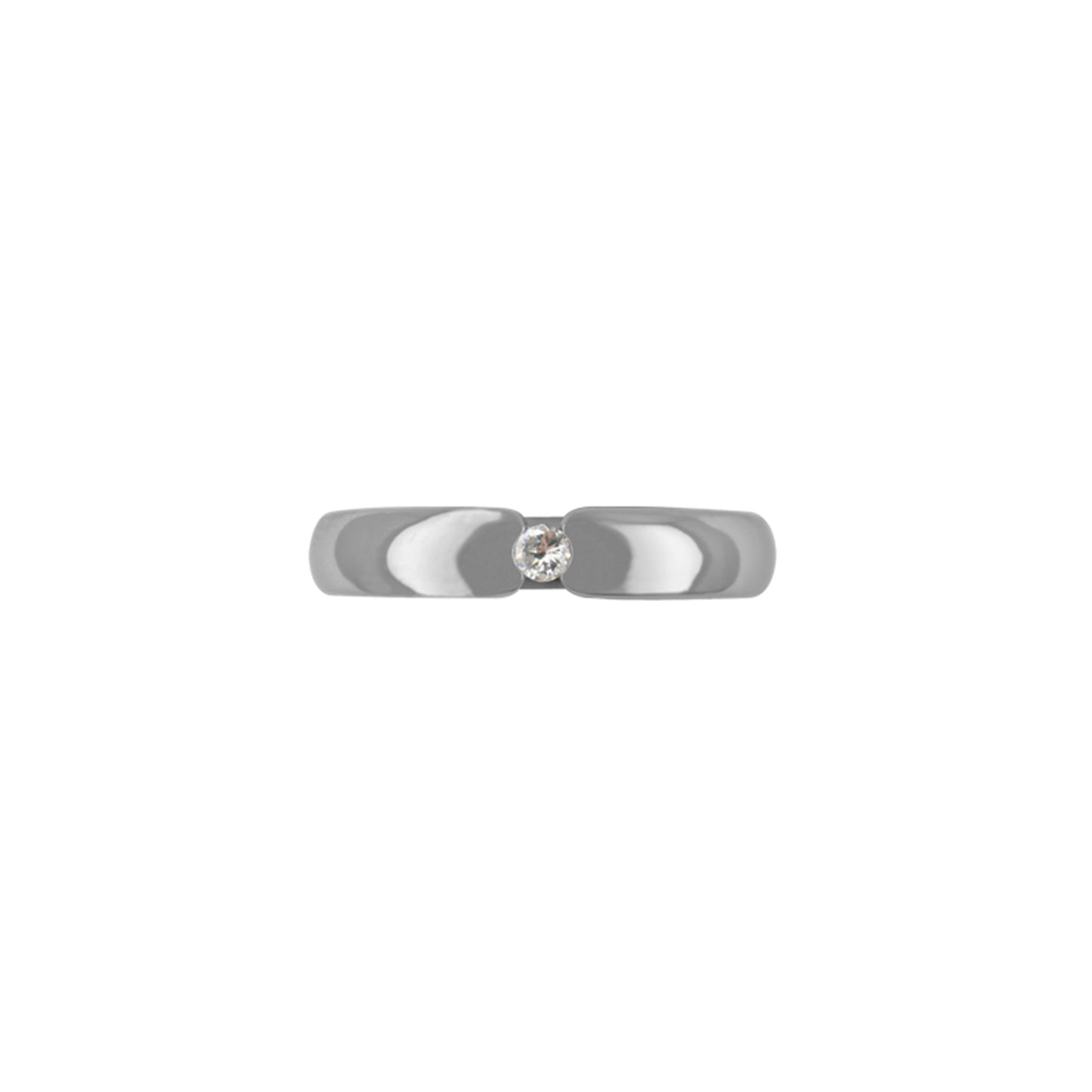 Titan Ring w/ diamond (1x0.06ct.twp white) Polished
