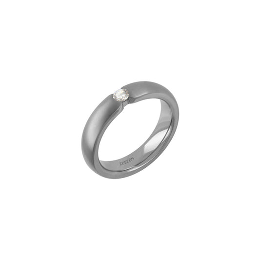 Titan Ring w/ diamond (1x0.10ct.twp white) Matte