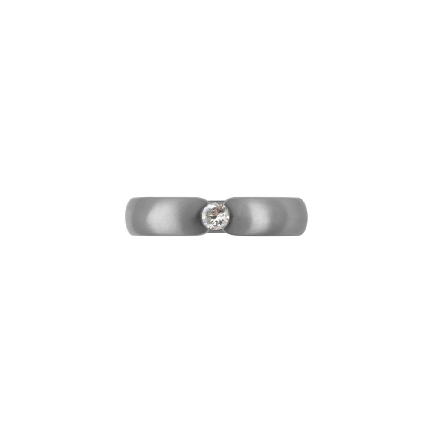 Titan Ring w/ diamond (1x0.10ct.twp white) Matte