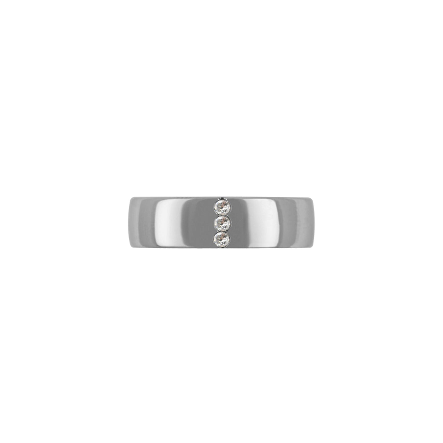 Titan Ring w/ diamonds (3x0.015ct.white) Polished