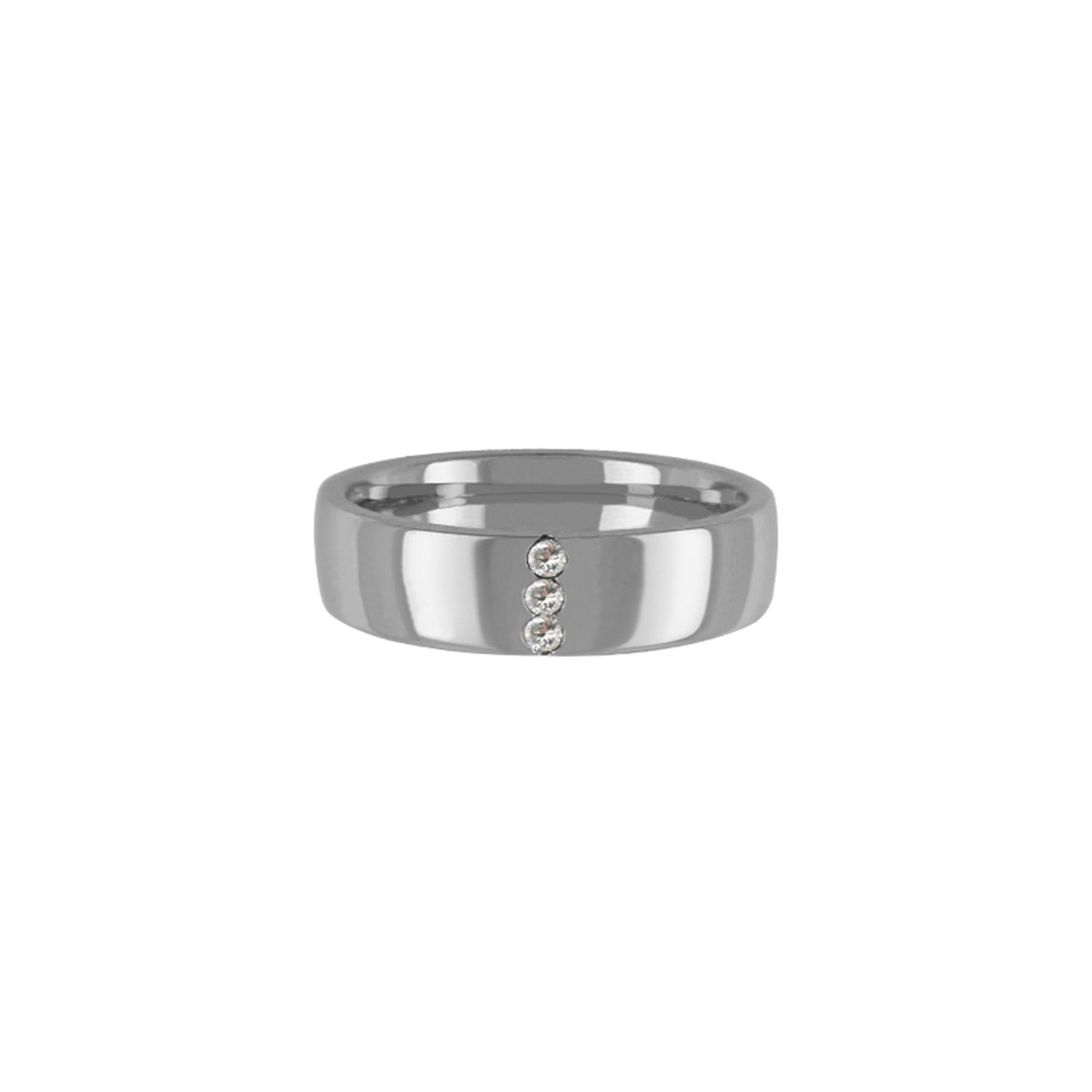 Titan Ring w/ diamonds (3x0.015ct.white) Polished