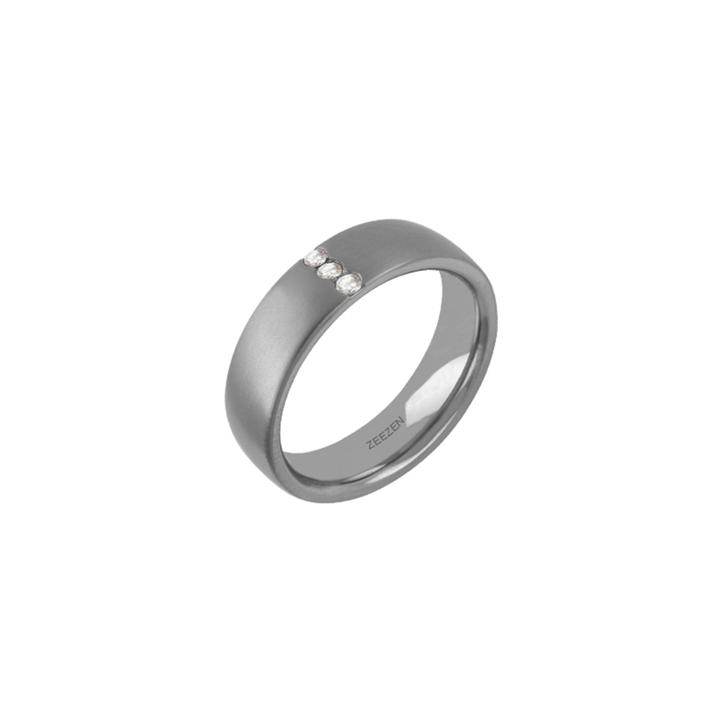 Titan Ring w/ diamonds (3x0.03ct.white) Matte