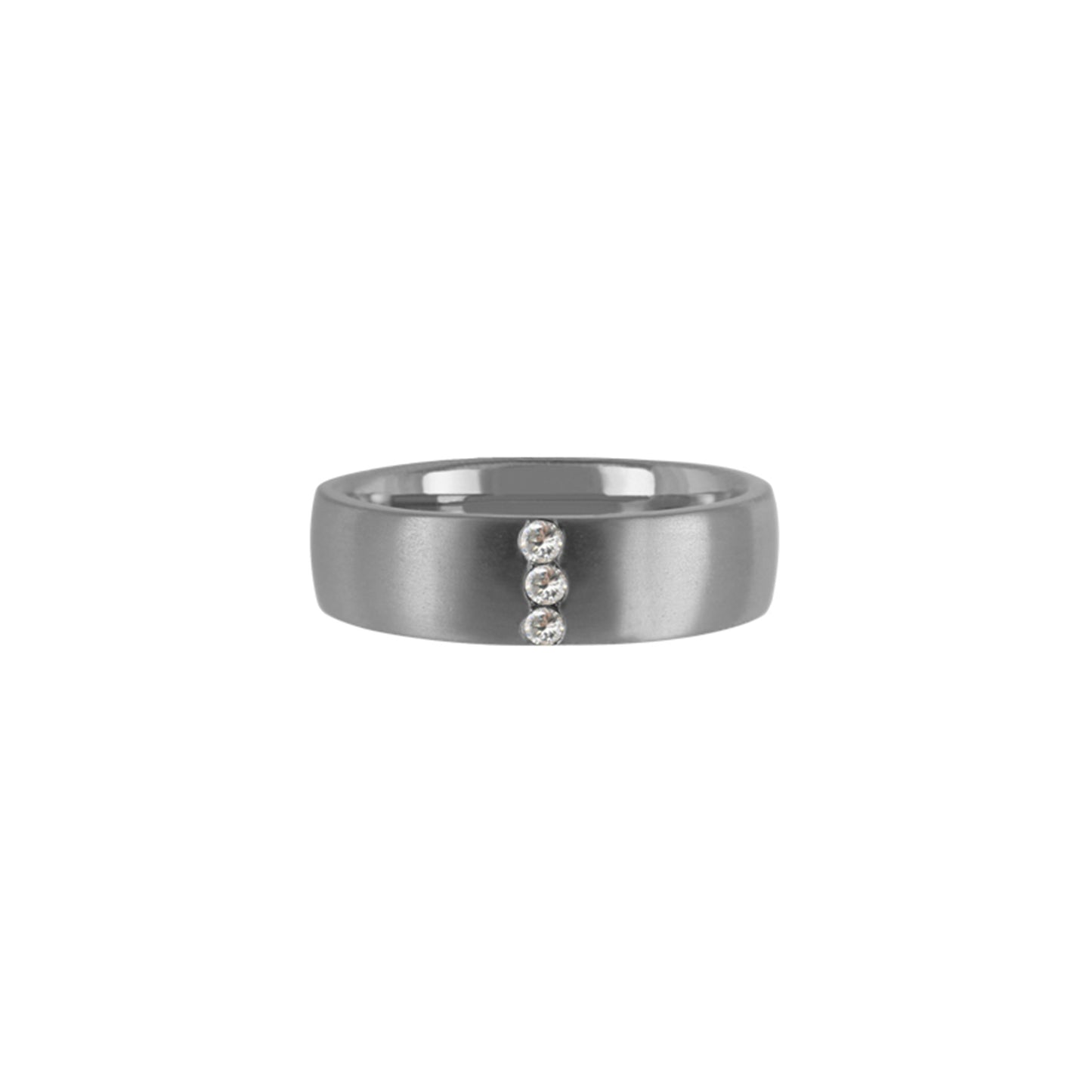 Titan Ring w/ diamonds (3x0.03ct.white) Matte