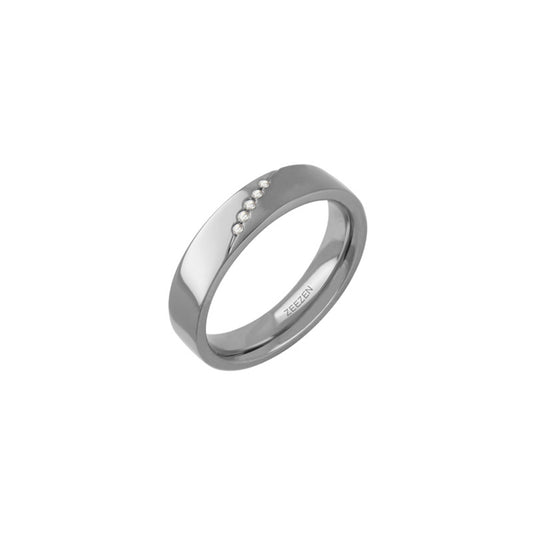 Titan Ring w/ diamonds (5x0.005ct.twp White) Matte/Polished